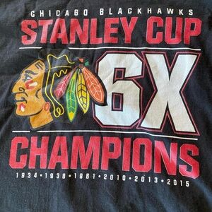 Chicago Blackhawks 6x Stanley Cup Champions Shirt